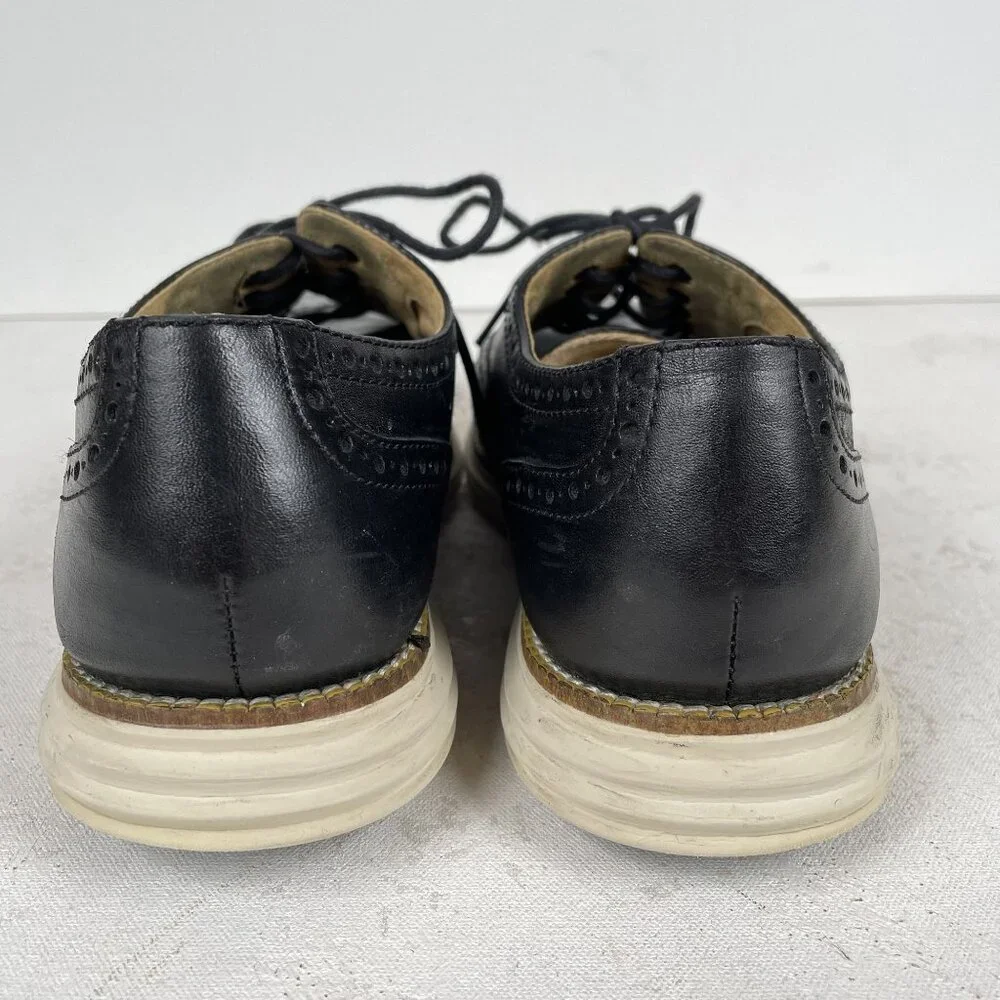 Cole Haan Grand OS Oxfords Mens‎ 8.5 Black Leather Wingtips Formal
